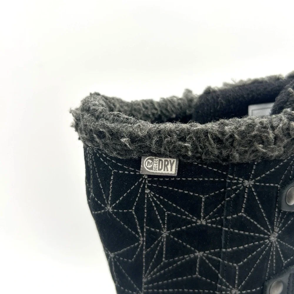 Merrell Women's Winter Boots 7 Black Waterproof Faux Fur Lined LaceUp Mid Calf
